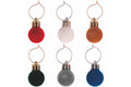 XMAS SET 6 VELVET GLASS MARKER CHARMS - 5923824