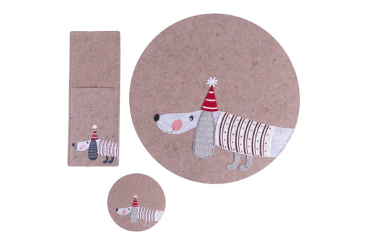 NATALOTTO SET 3 PCS DACHSHUND TABLE A - 5924588