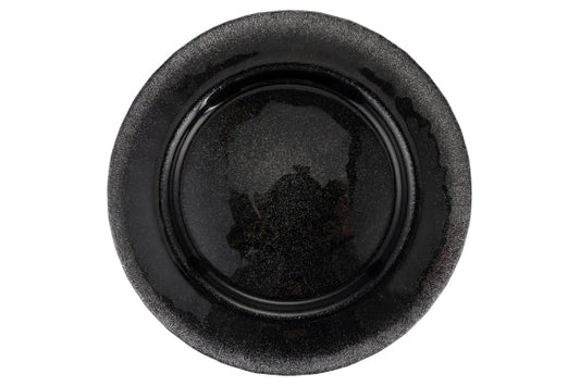 BLACK GLASS UNDERPLATE SPARKLY 33CM - 5924947