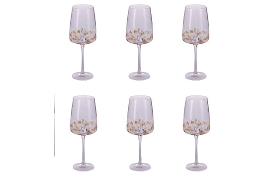 LILIA GOLD SET OF 6 WHITE WINE GOBLETS 500ML - 5925104