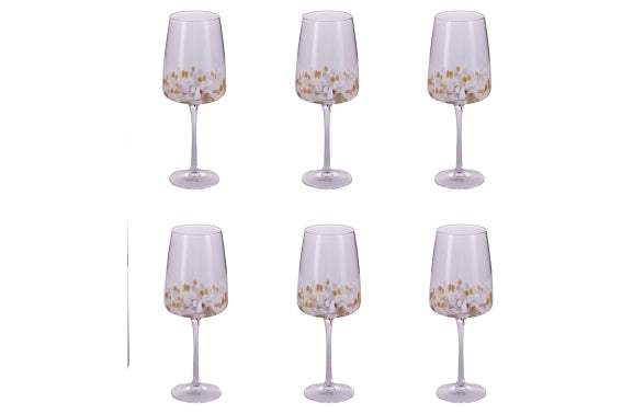 LILIA GOLD SET OF 6 WHITE WINE GOBLETS 500ML - 5925104