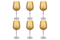 SHIRAZ SET OF 6 GOBLETS 500ML AMBER - 5925111