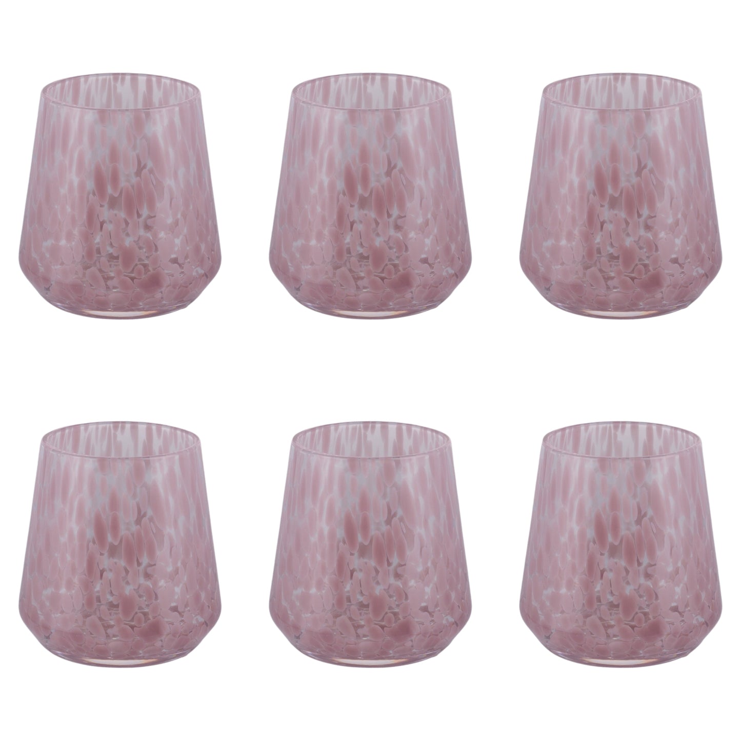 CANDY SET OF 6 PINK WATER GLASSES 410ML - 5925330