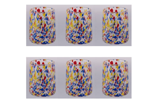 CANDY COLOR SET 6 WATER GLASSES 370ML - 5925442
