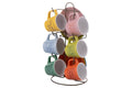 MORE AMOR SET 6 CUPS W/ SAUCER W/STAND - 5925701