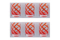 VERTIGO SET OF 6 RED WATER GLASSES 340ML - 5925974