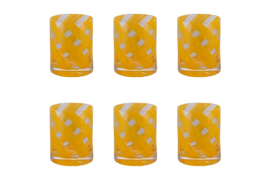 VERTIGO SET OF 6 YELLOW WATER GLASSES 340ML -  5925975