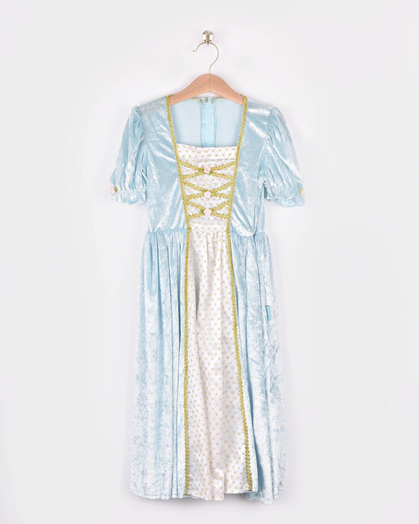 Robe de princesse en velours bleu clair 98-104 Cl 2-4 ans