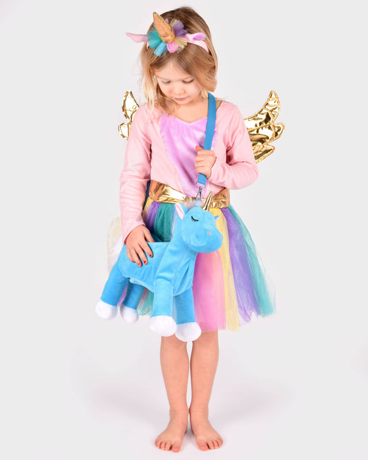 Sac Licorne avec fermeture éclair et bandoulière réglable 45 cm