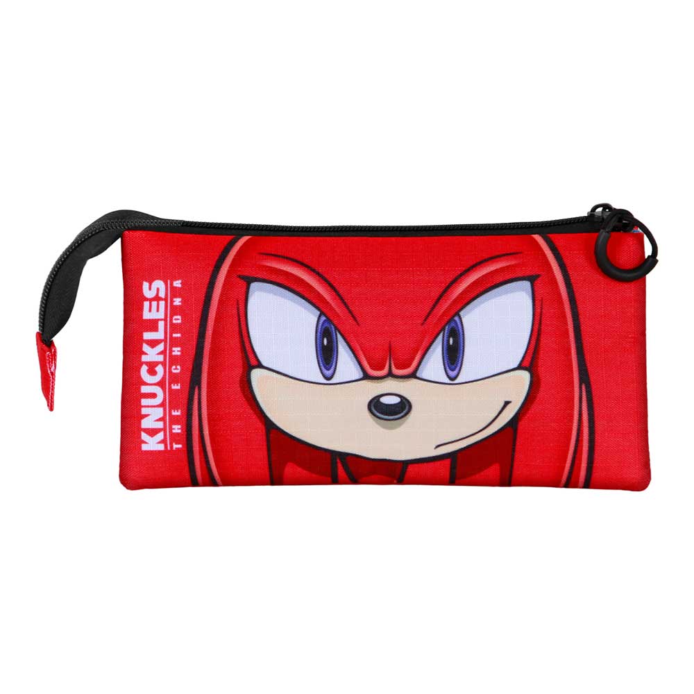 Trousse Triple Sonic the Hedgehog « Knuckles Regard »