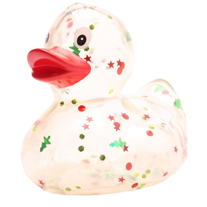 Canard Classique à Paillettes de Noël Rouge