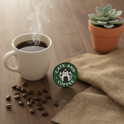 Pin's Cats and Coffee