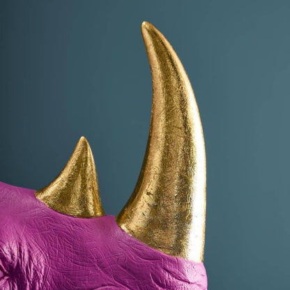 S/2 Serre-livres Rhinocéros, Magenta, 39,5 x 14,2 x 20,5 cm