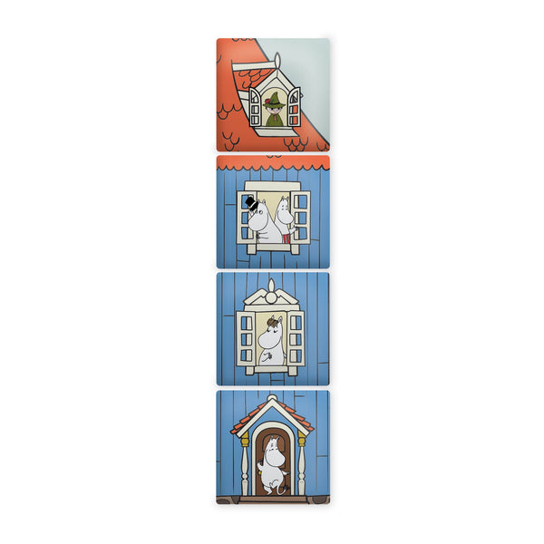 Set van 4 keramische onderzetters in een doos - Moomin (Huis)