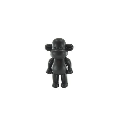 Decoratief ornament - Apenbeeldje 'De Legende' - Polyresin - Zwart - 20,5 x 13,5 x 35 cm