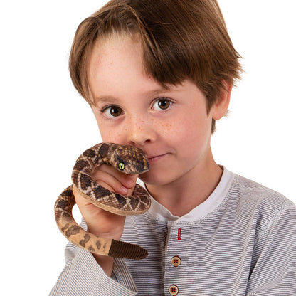 Marionnette à main Mini serpent à sonnettes 2789/ Mini serpent à sonnettes Folkmanis réaliste