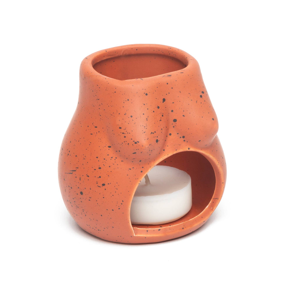 Bougeoir d'Ouverture en Terracotta Tits Peint à la Main