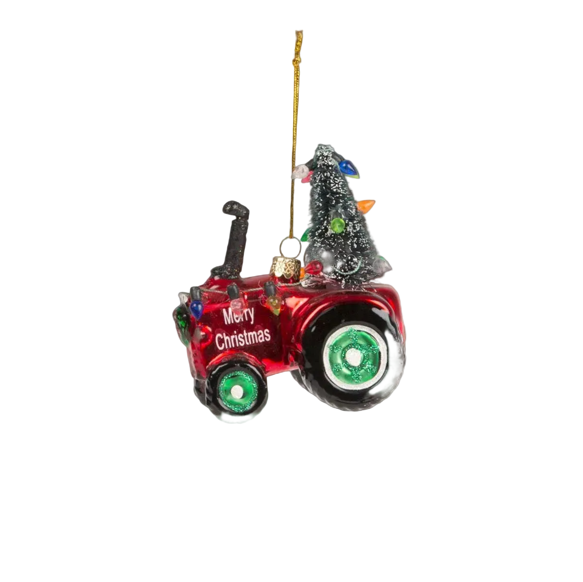 Feestelijke tractor-kerstbal