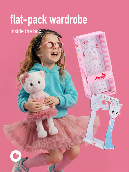 Peluche, Lucky Kitty, Lucky Sophie : Charme tendre 38 cm, 3 ans et +