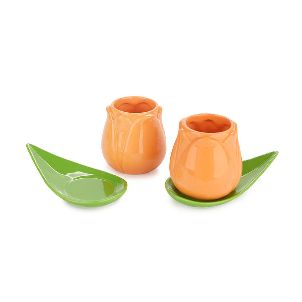 Ensemble de tasses à café Tulipe Orange