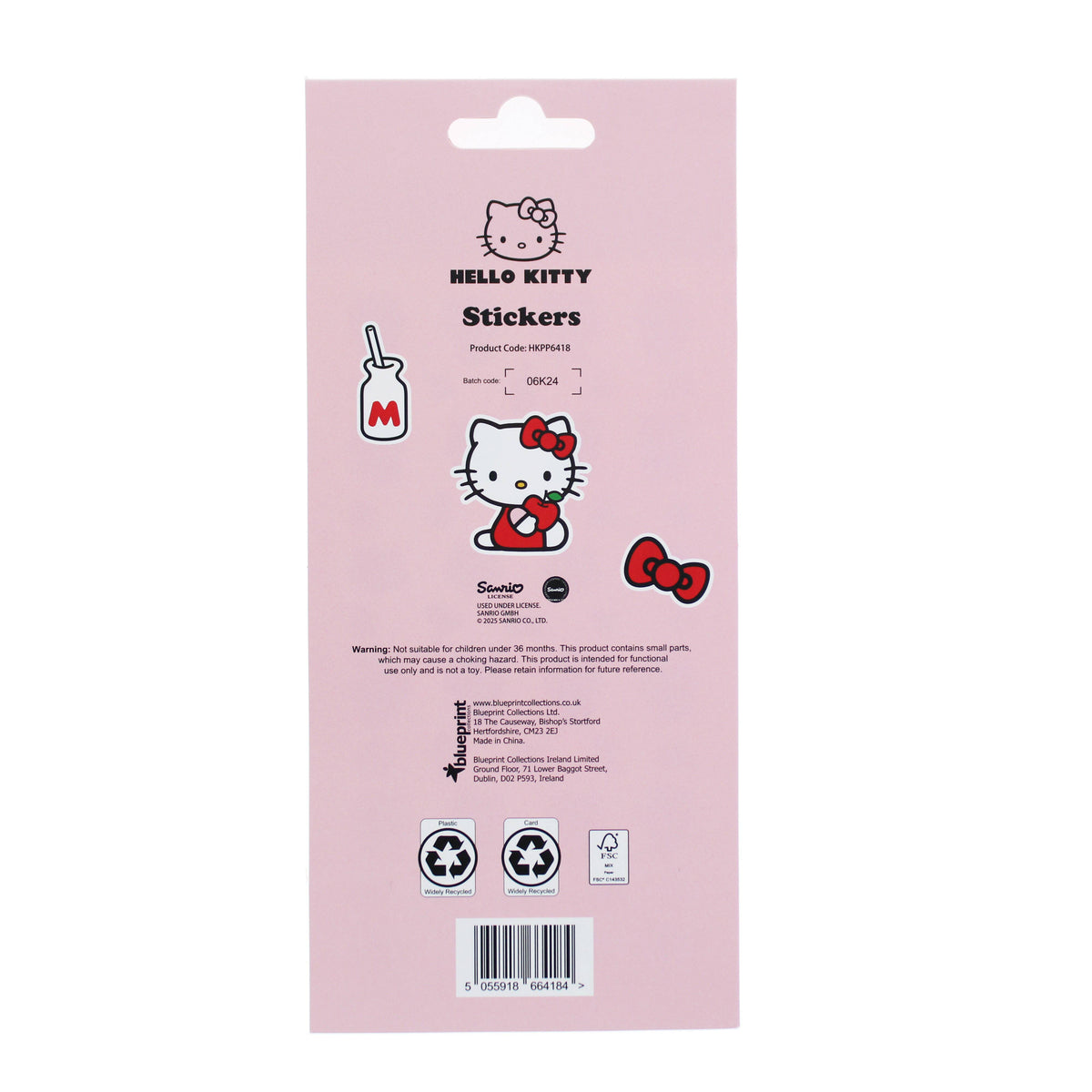 Feuille d’Autocollants Hello Kitty – Pretty In Pink