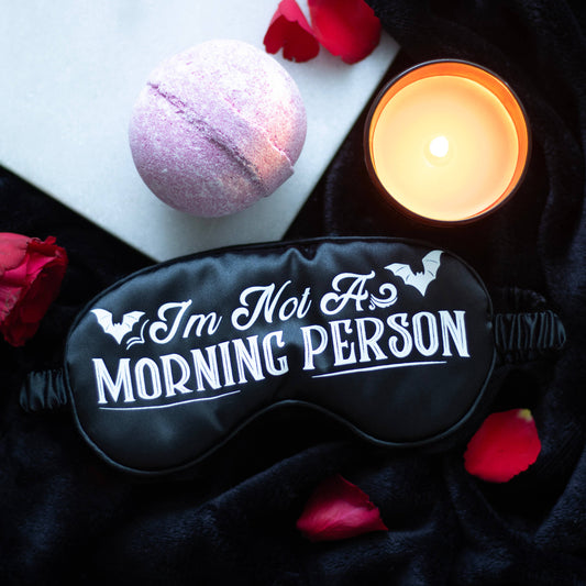 Satin sleep mask "I'm Not a Morning Person"