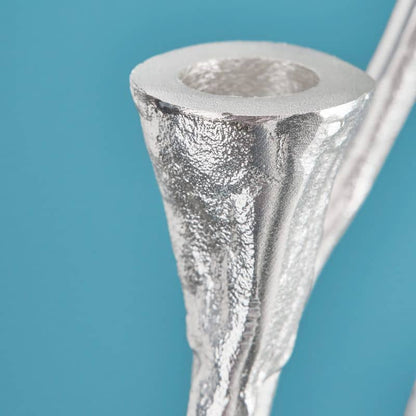 Roots Kandelaar Zilver, Aluminium, 25 x 22 x 63,5 cm