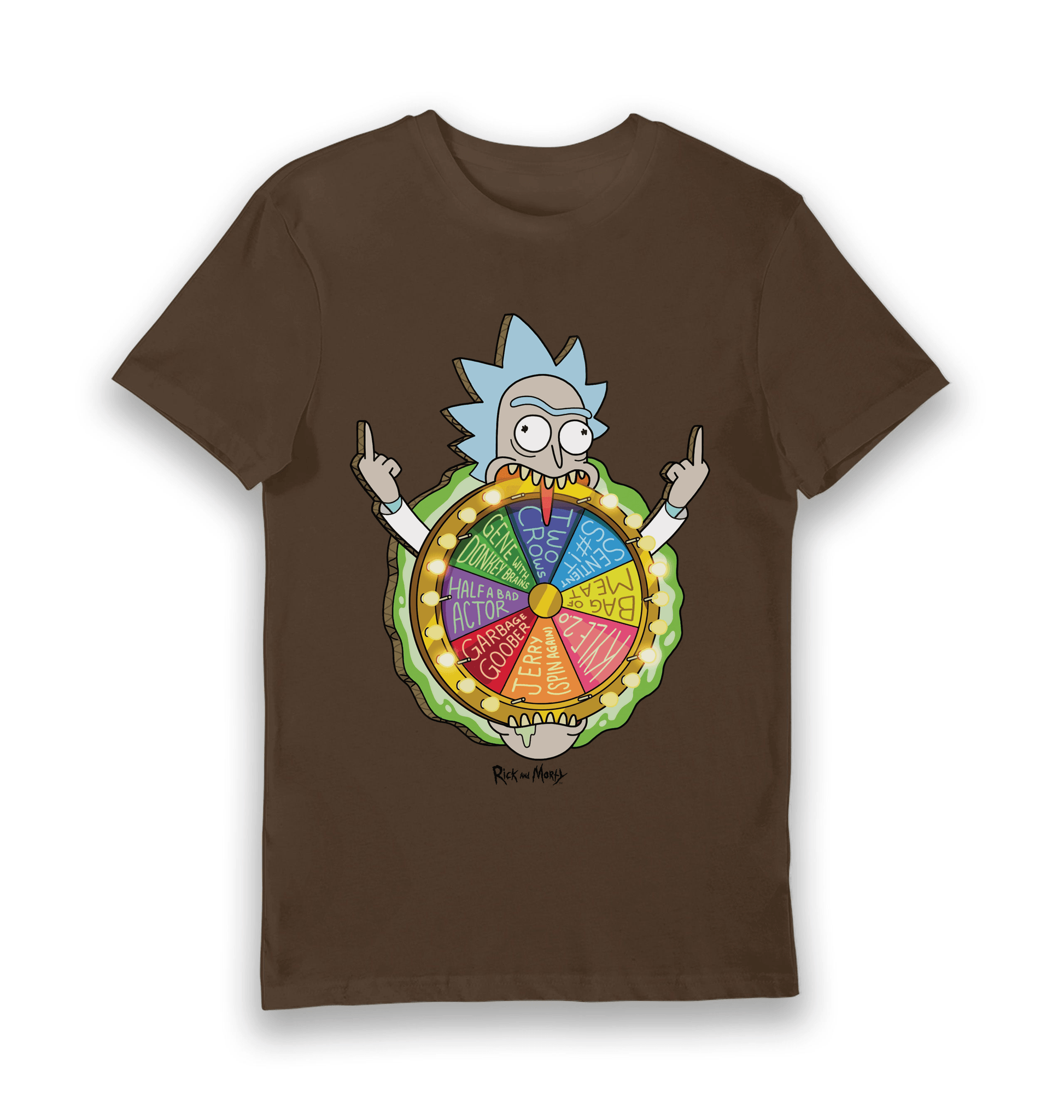 T-shirt adulte Rick and Morty Spin the Wheel