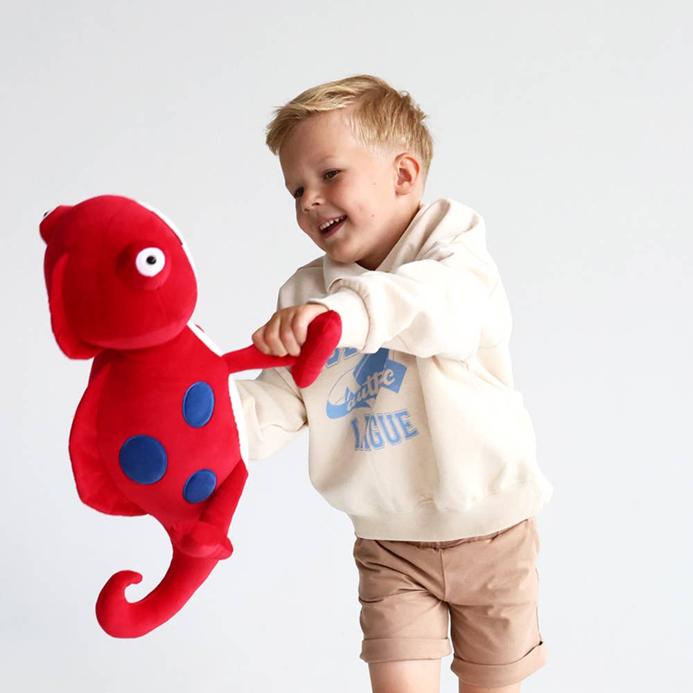 Red Chameleon Plush Toy 30 cm