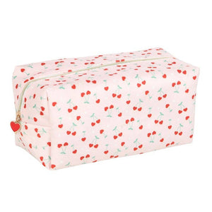 Trousse de Maquillage Cerises en Forme de Cœur