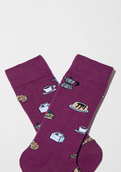 BeSweetBreakfast Violet - 100% Organic Cotton Socks