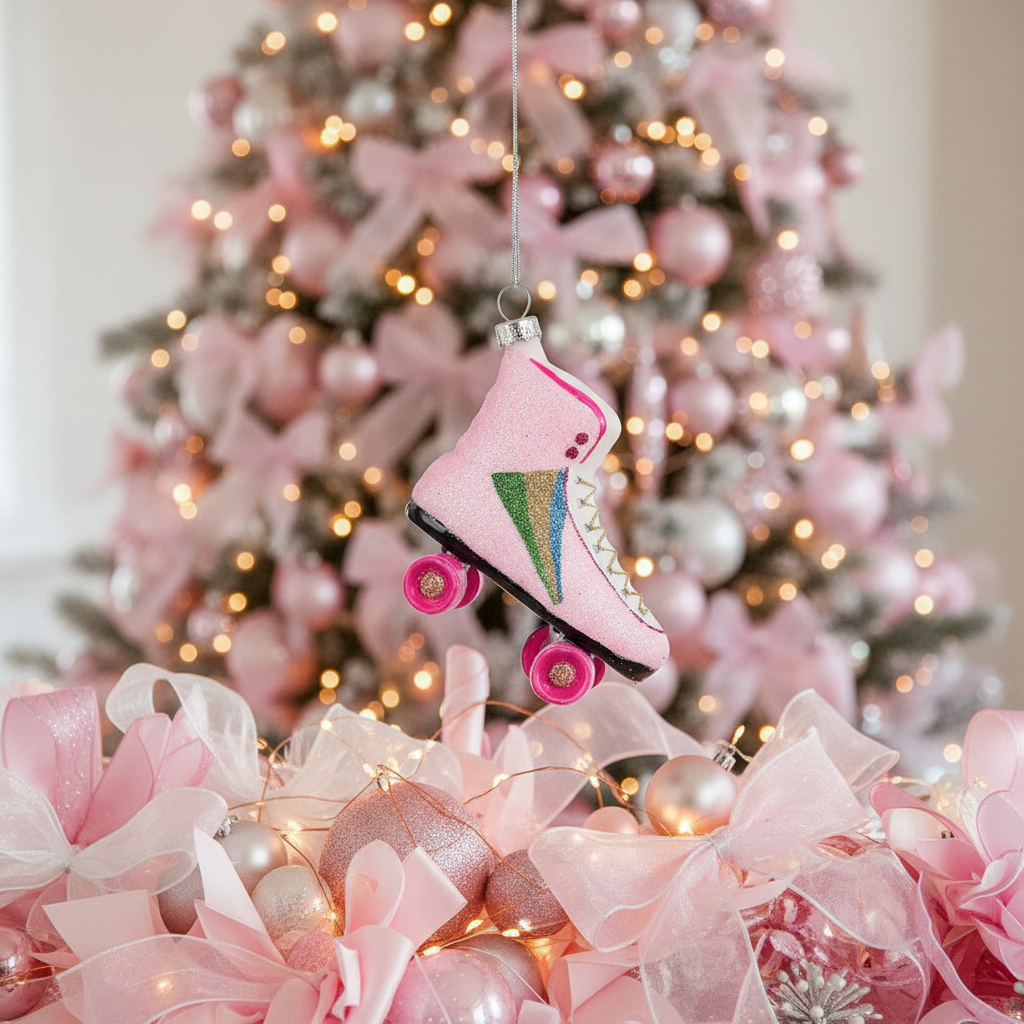 Roller skating Christmas ball