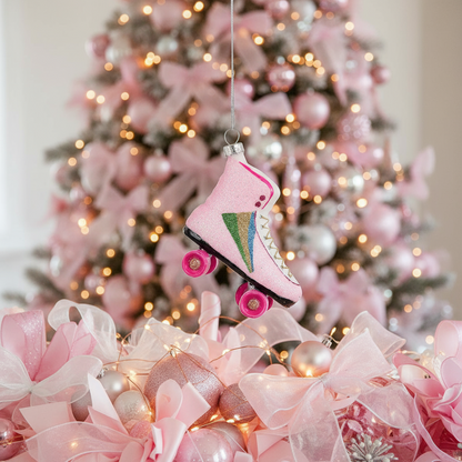 Roller skating Christmas ball