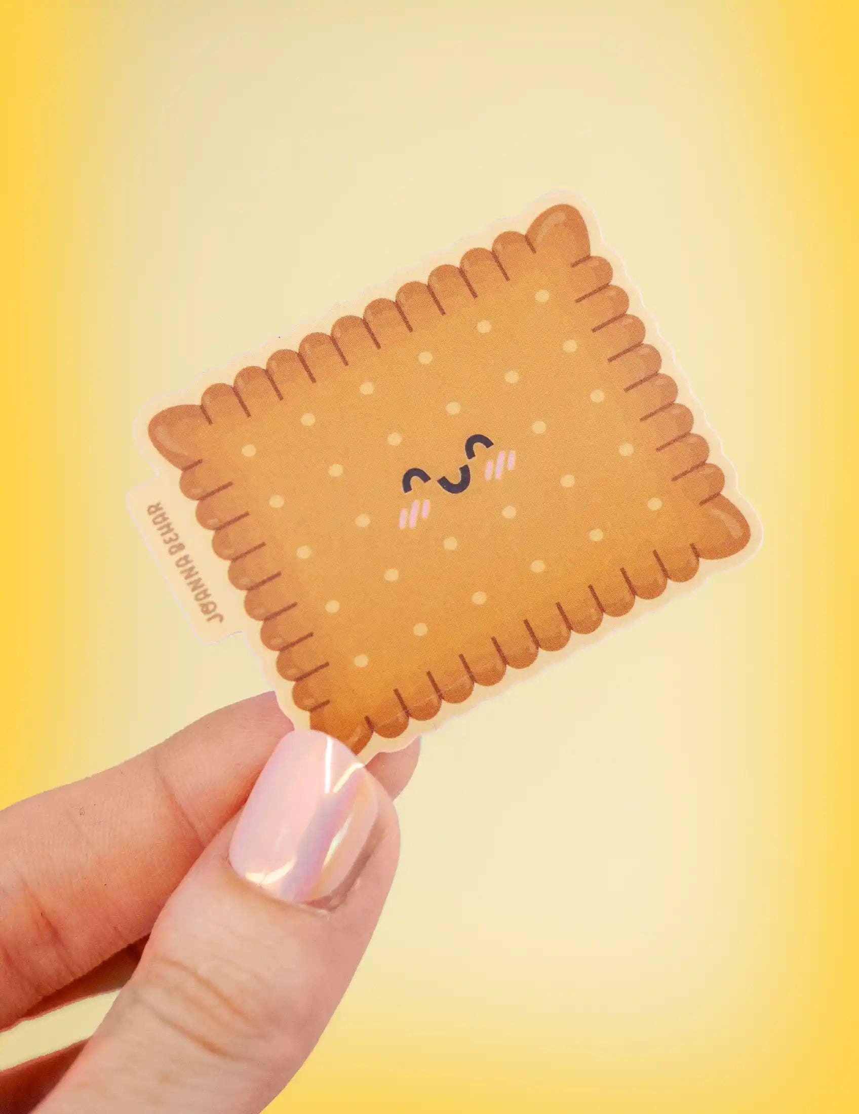Autocollant en vinyle – Petit Beurre biscuit pour la prise de notes | Joanna Behar – vue 1