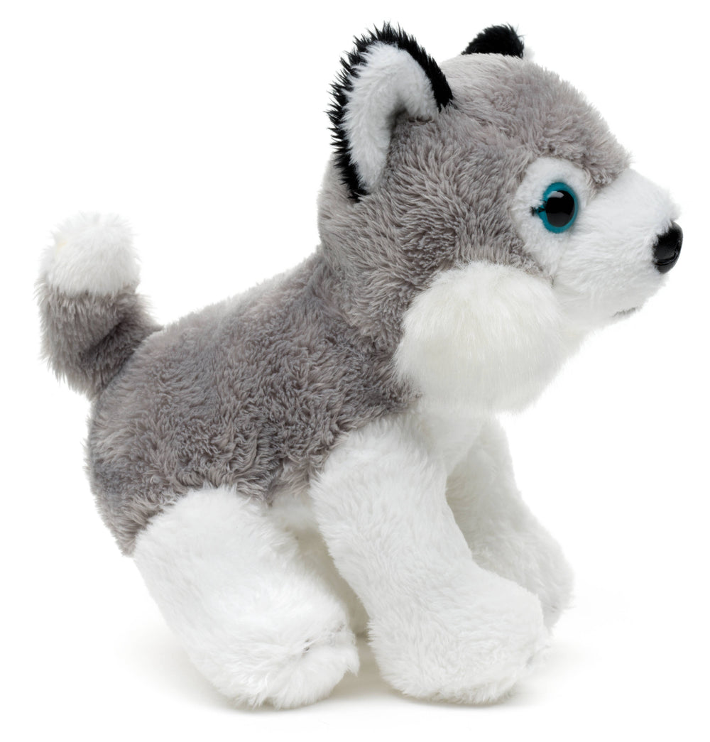 Peluche Husky Plushie, Assise, 13 cm (Longueur)