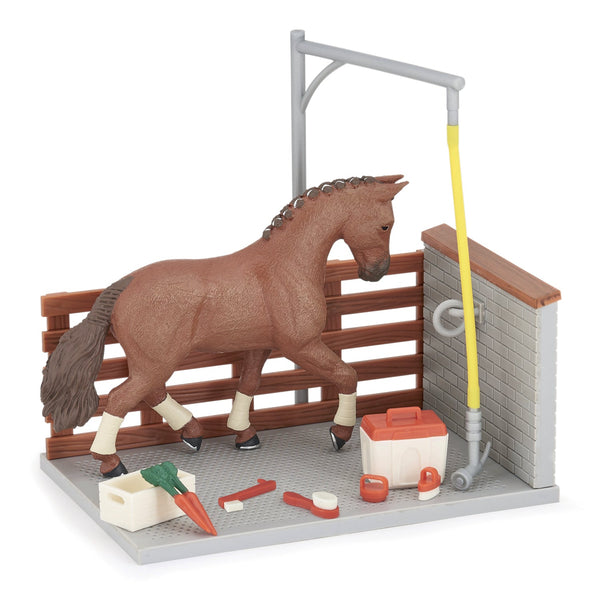 Aire de douche et ses accessoires Papo - cheval