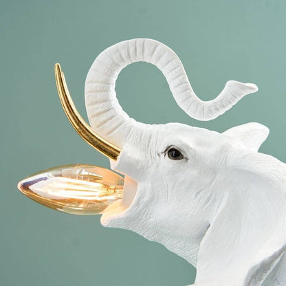 Lampe de table Éléphant Dumbo Blanc/Or