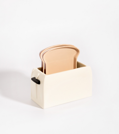 Set of two toast plates
