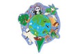 Konturenpuzzle - Welt