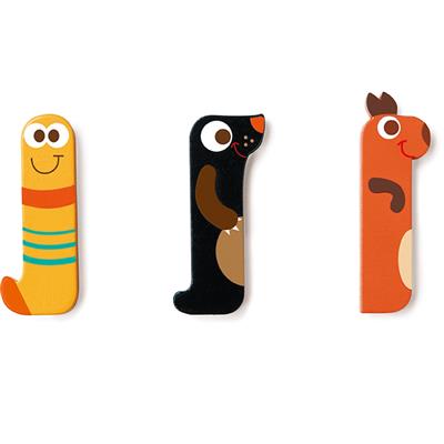 Scratch Lettre en Bois: LETTRE 'I', 3 modèles ass., 3 autocollants adhésifs inclus, sur carte