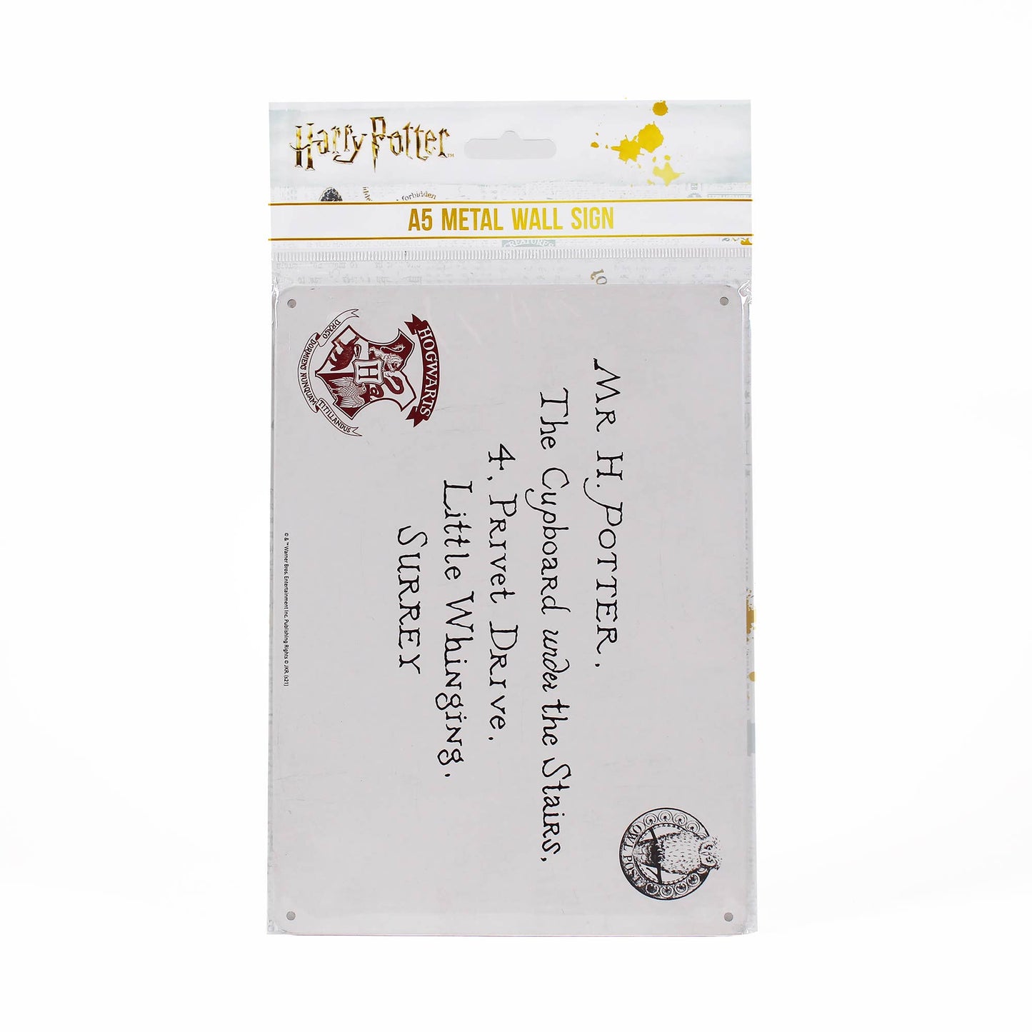 Plaque décorative en métal Harry Potter - lettres