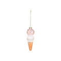 Boule de Noël Cornet de Glace Vanille Fraise