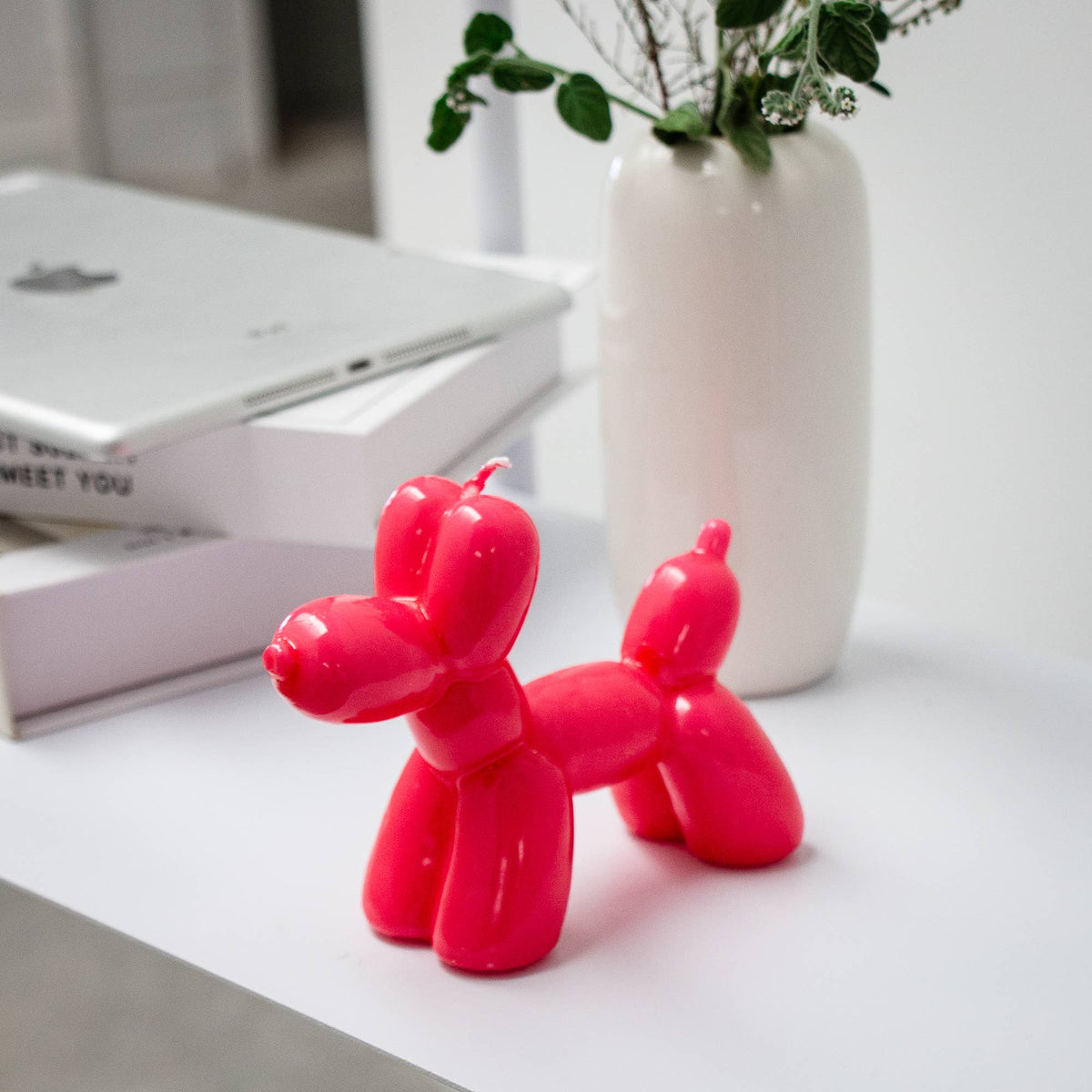 Bougie Chien Ballon Magenta