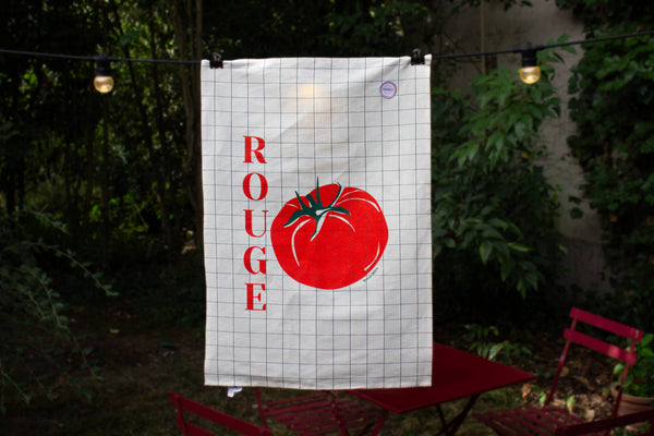 Rode tomaten theedoek