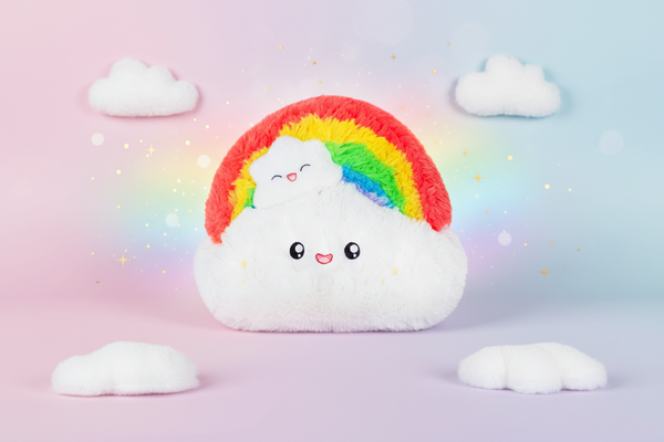 Mini regenboog knuffelbaar pluche