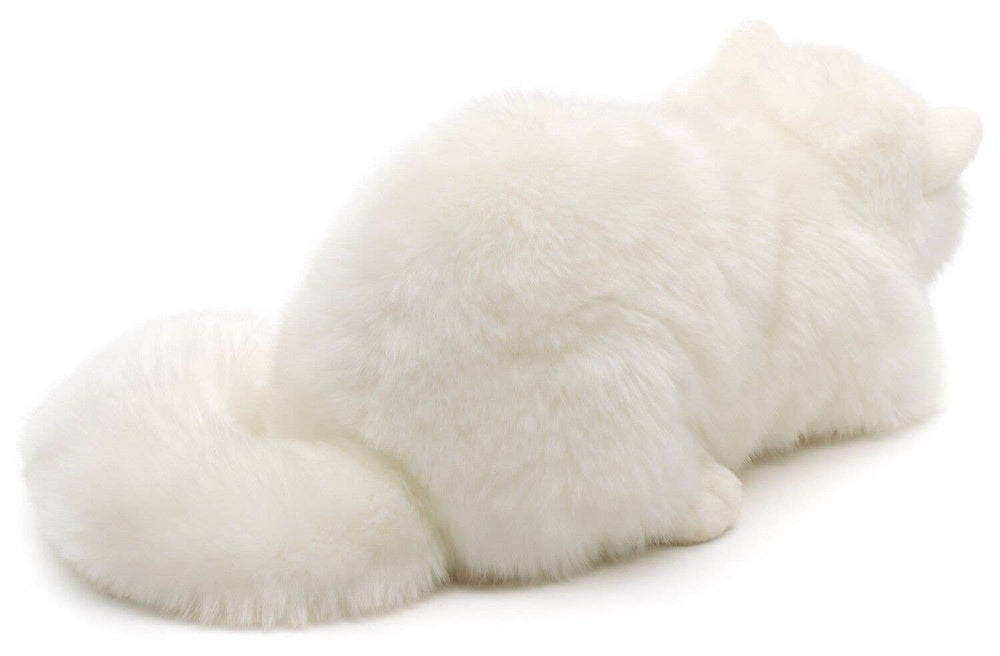 Peluche Chat Persan Blanc Couché