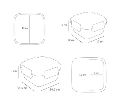Grote lunchbox voor in de auto