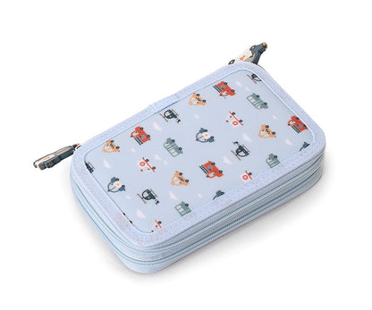 Auto-pennenetui met dubbel compartiment