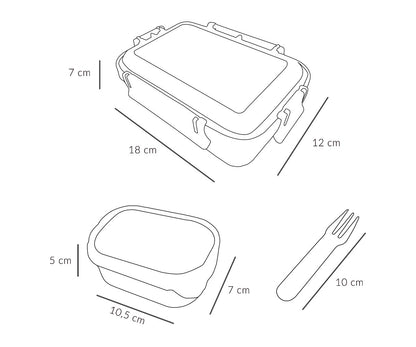 Geometric Nature Bento Lunch Box