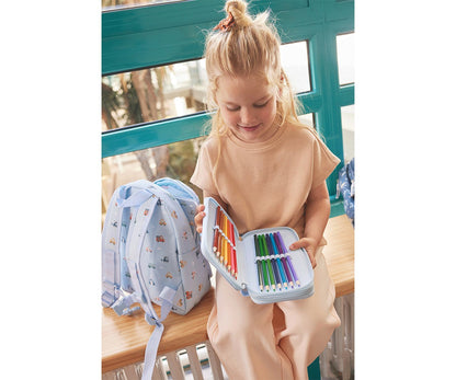 Auto-pennenetui met dubbel compartiment